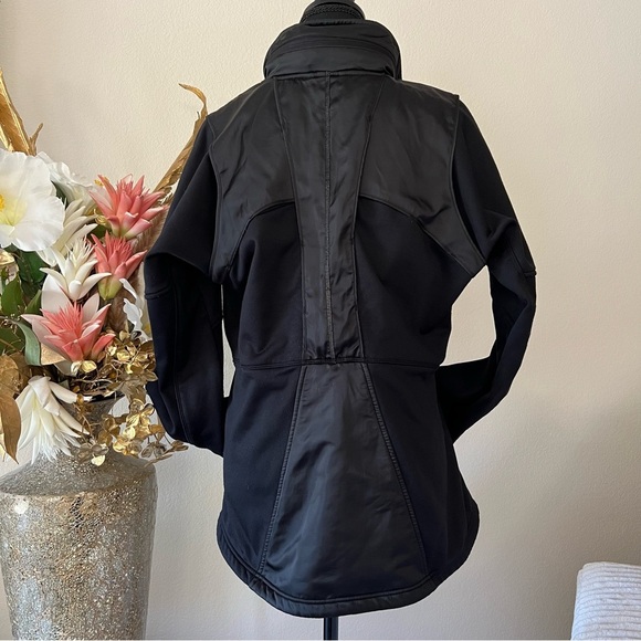 Athleta Black Zip Up Jacket with Hidden Hood - Picture 3 of 10